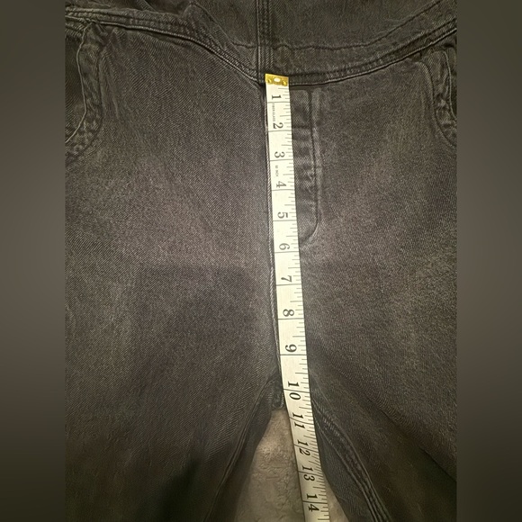 “We The Free” Womens Overalls Black Denim 100% Cotton Chore Work Bib Sz 28 - Picture 6 of 9